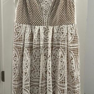 Elegant White Lace Dress